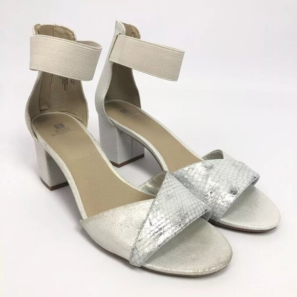White Mountain Womens Evie Dress Sandals Silver 8M - Picture 4 of 6